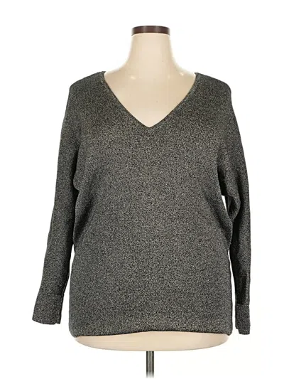 Pre-owned Lane Bryant Pullover Sweater In Gray