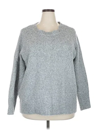Pre-owned Lane Bryant Pullover Sweater In Gray
