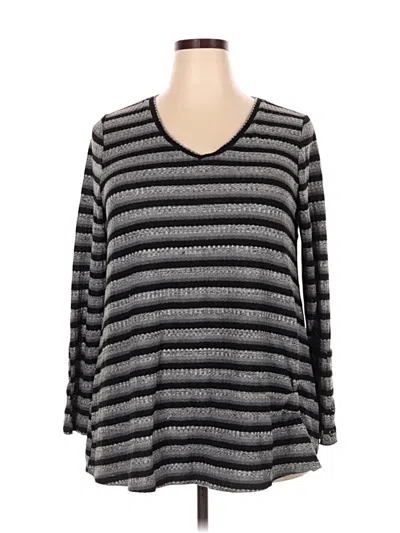Pre-owned Lane Bryant Pullover Sweater In Gray