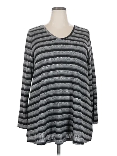 Pre-owned Lane Bryant Pullover Sweater In Gray