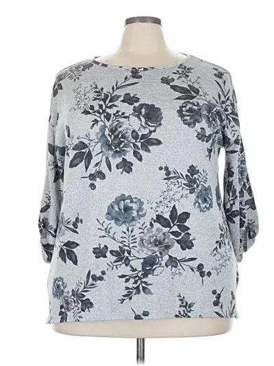 Pre-owned Lane Bryant Pullover Sweater In Gray