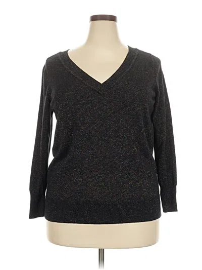 Pre-owned Lane Bryant Pullover Sweater In Gray