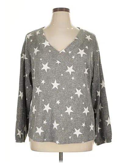Pre-owned Lane Bryant Pullover Sweater In Gray