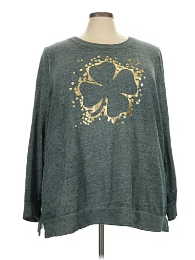 Pre-owned Lane Bryant Pullover Sweater In Gray