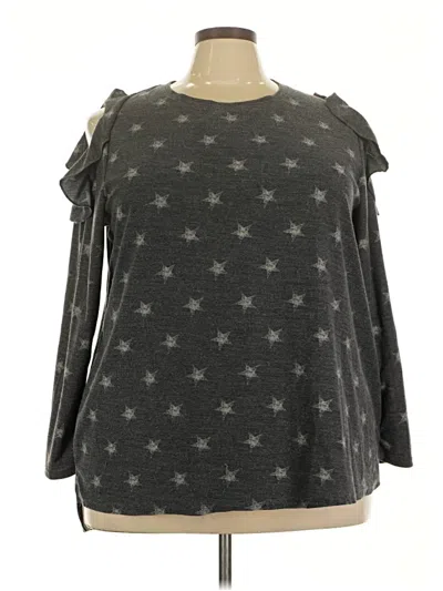 Pre-owned Lane Bryant Pullover Sweater In Gray