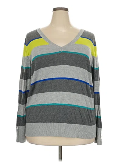 Pre-owned Lane Bryant Pullover Sweater In Gray