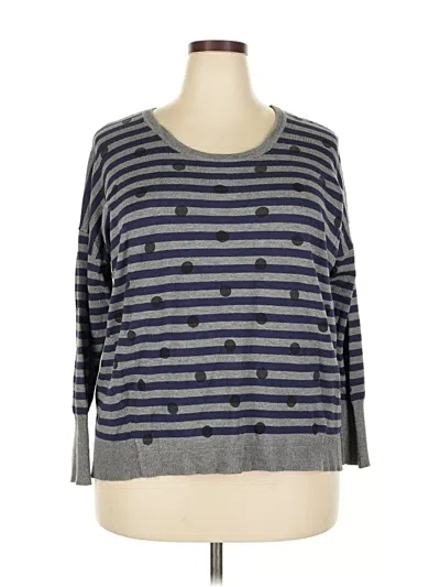 Pre-owned Lane Bryant Pullover Sweater In Gray