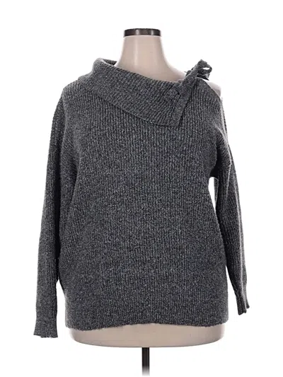 Pre-owned Lane Bryant Pullover Sweater In Gray