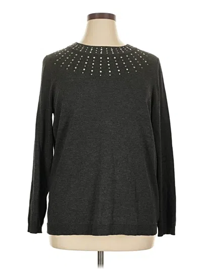 Pre-owned Lane Bryant Pullover Sweater In Gray