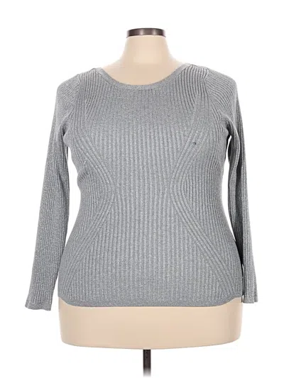 Pre-owned Lane Bryant Pullover Sweater In Gray