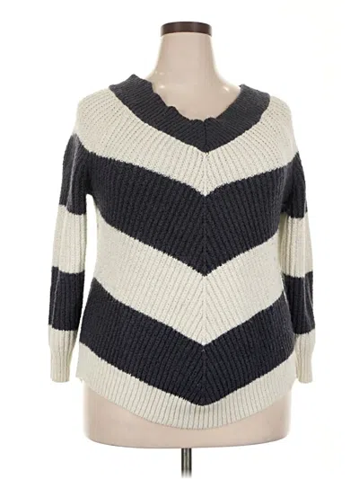 Pre-owned Lane Bryant Pullover Sweater In Gray