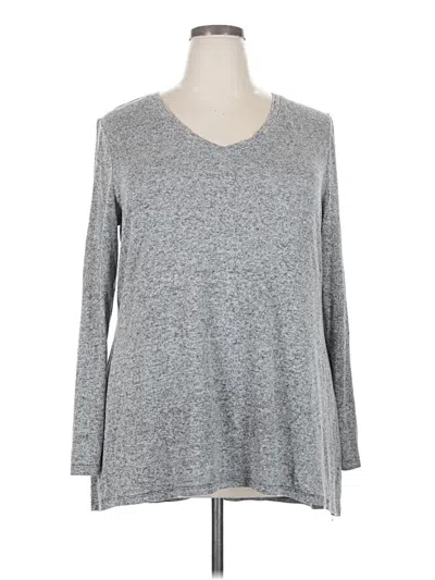 Pre-owned Lane Bryant Pullover Sweater In Gray