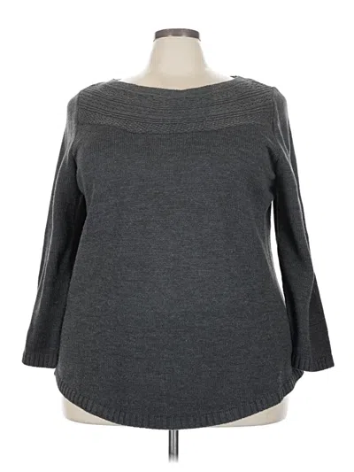 Pre-owned Lane Bryant Pullover Sweater In Gray