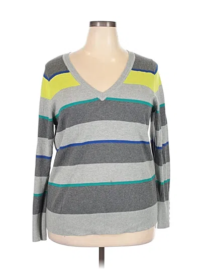 Pre-owned Lane Bryant Pullover Sweater In Gray