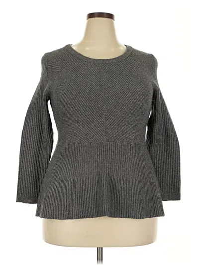 Pre-owned Lane Bryant Pullover Sweater In Gray