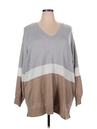 Pre-owned Lane Bryant Pullover Sweater In Gray