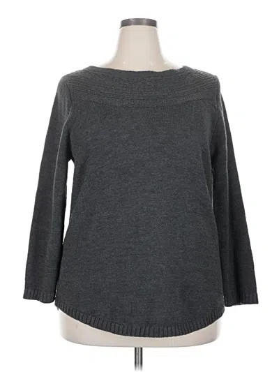 Pre-owned Lane Bryant Pullover Sweater In Gray
