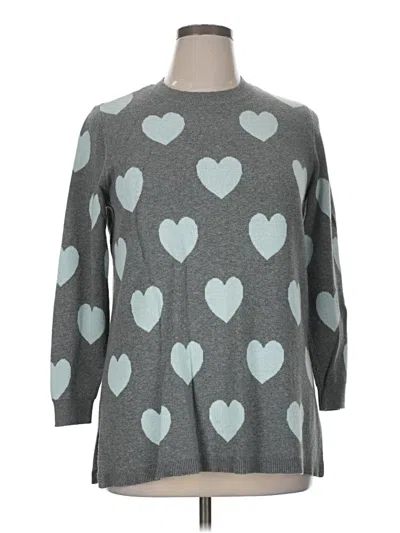 Pre-owned Lane Bryant Pullover Sweater In Gray