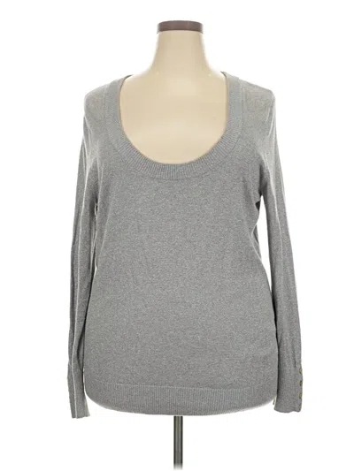 Pre-owned Lane Bryant Pullover Sweater In Gray