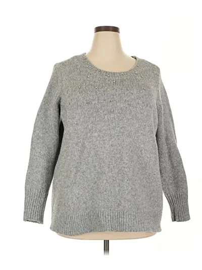 Pre-owned Lane Bryant Pullover Sweater In Gray