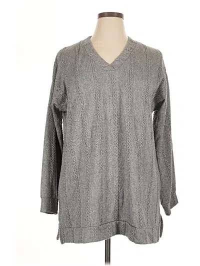 Pre-owned Lane Bryant Pullover Sweater In Gray