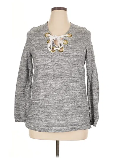 Pre-owned Lane Bryant Pullover Sweater In Gray