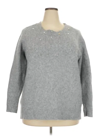 Pre-owned Lane Bryant Pullover Sweater In Gray