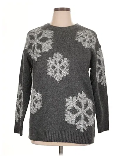 Pre-owned Lane Bryant Pullover Sweater In Gray