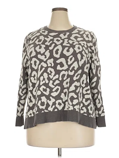 Pre-owned Lane Bryant Pullover Sweater In Gray