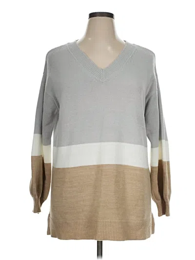 Pre-owned Lane Bryant Pullover Sweater In Gray