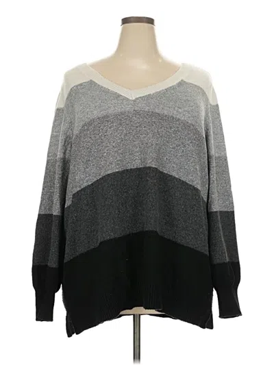 Pre-owned Lane Bryant Pullover Sweater In Gray
