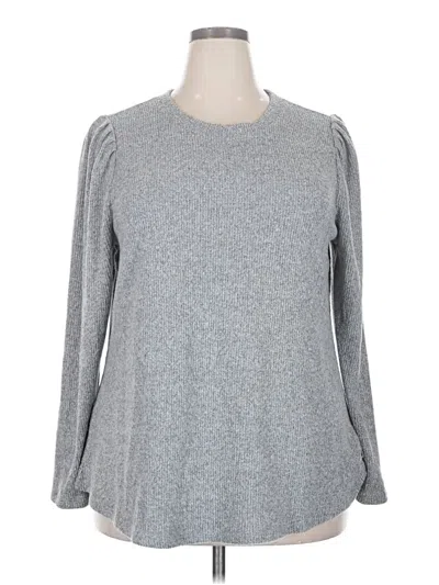 Pre-owned Lane Bryant Pullover Sweater In Gray