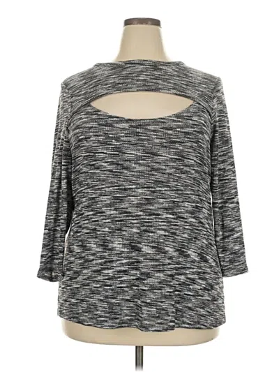Pre-owned Lane Bryant Pullover Sweater In Gray