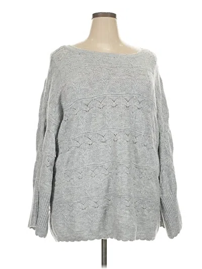 Pre-owned Lane Bryant Pullover Sweater In Gray