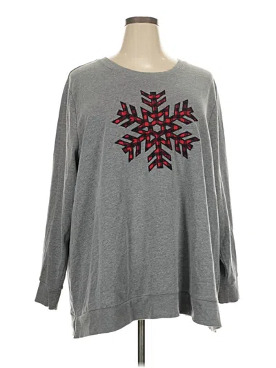 Pre-owned Lane Bryant Pullover Sweater In Gray