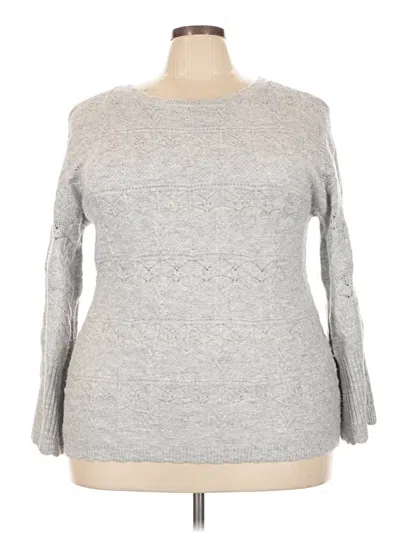 Pre-owned Lane Bryant Pullover Sweater In Gray