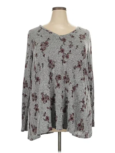 Pre-owned Lane Bryant Pullover Sweater In Gray