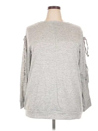 Pre-owned Lane Bryant Pullover Sweater In Gray