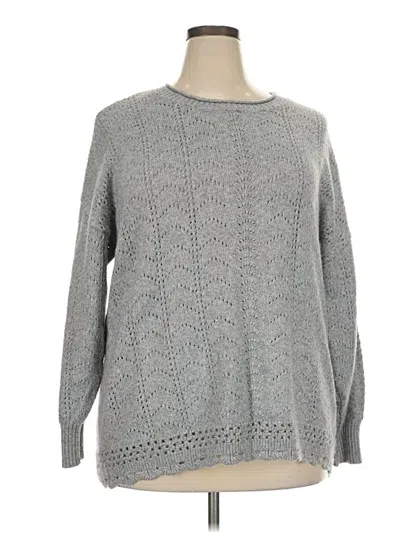 Pre-owned Lane Bryant Pullover Sweater In Gray