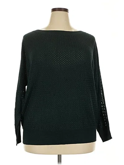 Pre-owned Lane Bryant Pullover Sweater In Green