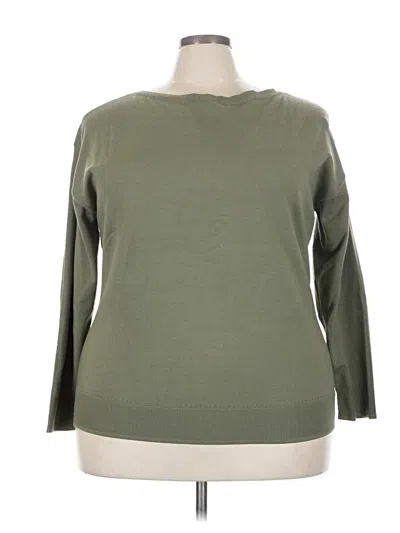 Pre-owned Lane Bryant Pullover Sweater In Green