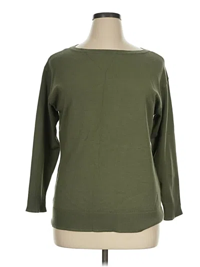 Pre-owned Lane Bryant Pullover Sweater In Green