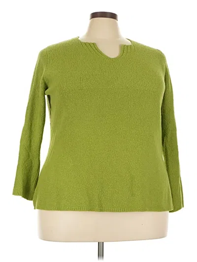 Pre-owned Lane Bryant Pullover Sweater In Green