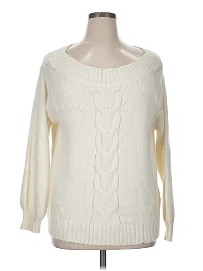 Pre-owned Lane Bryant Pullover Sweater In Ivory