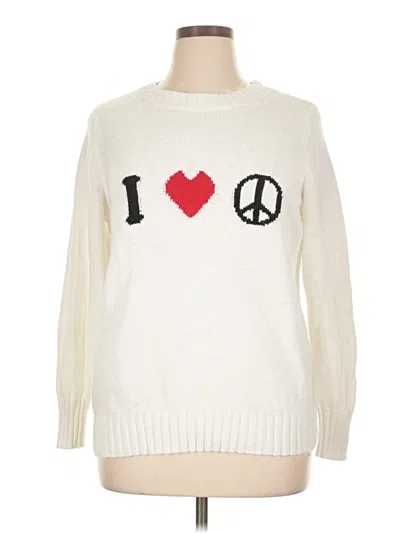 Pre-owned Lane Bryant Pullover Sweater In Ivory
