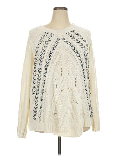 Pre-owned Lane Bryant Pullover Sweater In Ivory