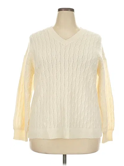 Pre-owned Lane Bryant Pullover Sweater In Ivory