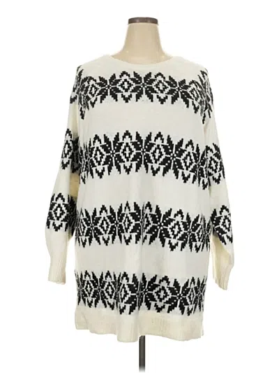 Pre-owned Lane Bryant Pullover Sweater In Ivory