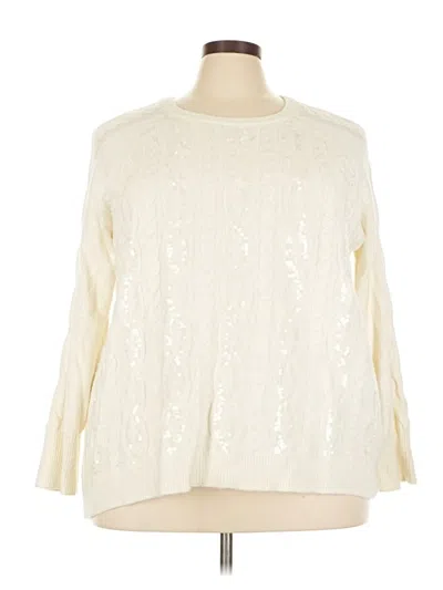 Pre-owned Lane Bryant Pullover Sweater In Ivory
