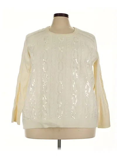 Pre-owned Lane Bryant Pullover Sweater In Ivory